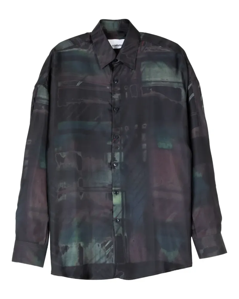 Costumein Hemd mit überschnittenen Schultern - Schwarz Schwarz