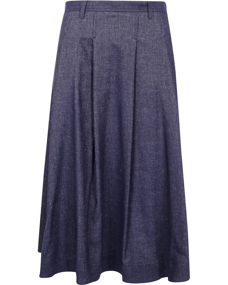 Seventy Klassischer Jeansrock - Blau Blau