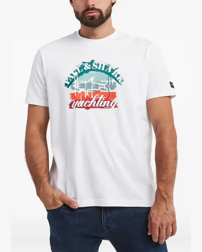 Paul & Shark T-Shirt mit grafischem Print - Weiß Weiß