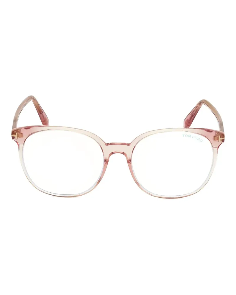 Tom Ford Brille mit rundem Gestell - Rosa Rosa