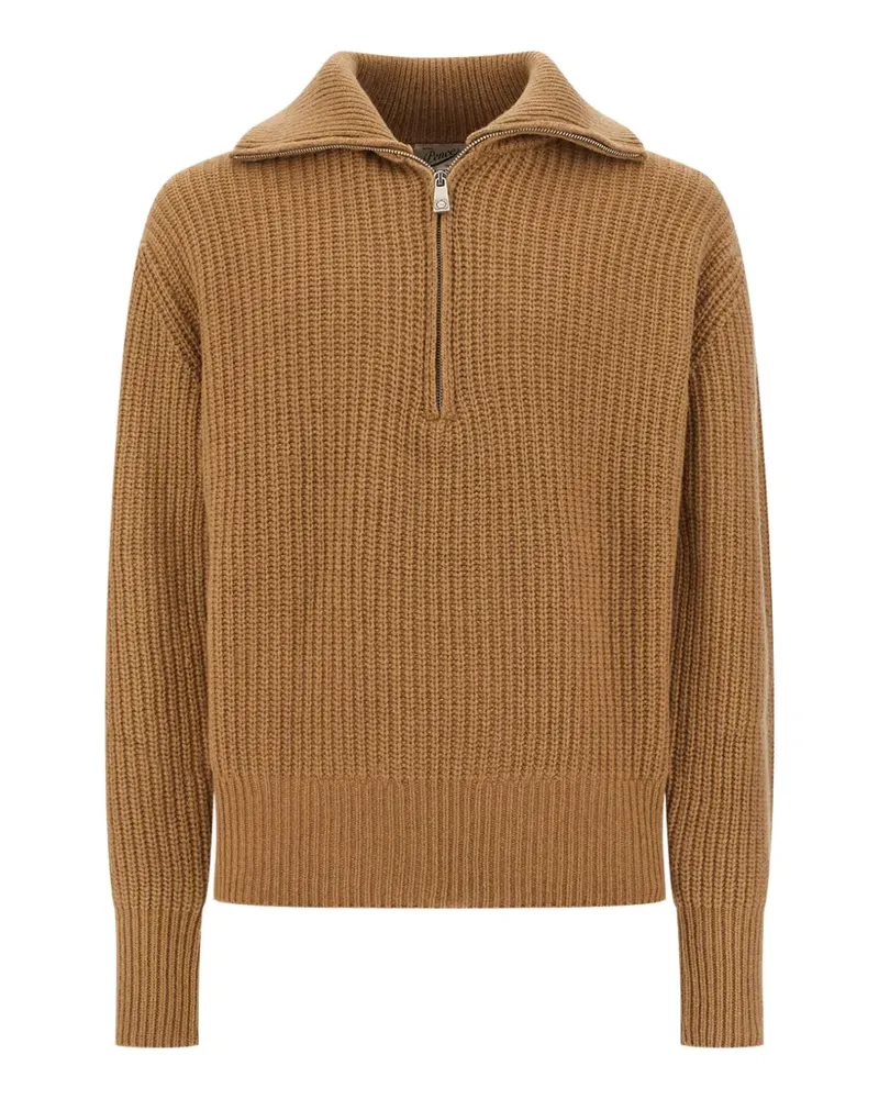 PENCE ribbed-knit half-zip sweater - Braun Braun