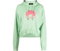 Hoodie mit Logo-Print - Grün