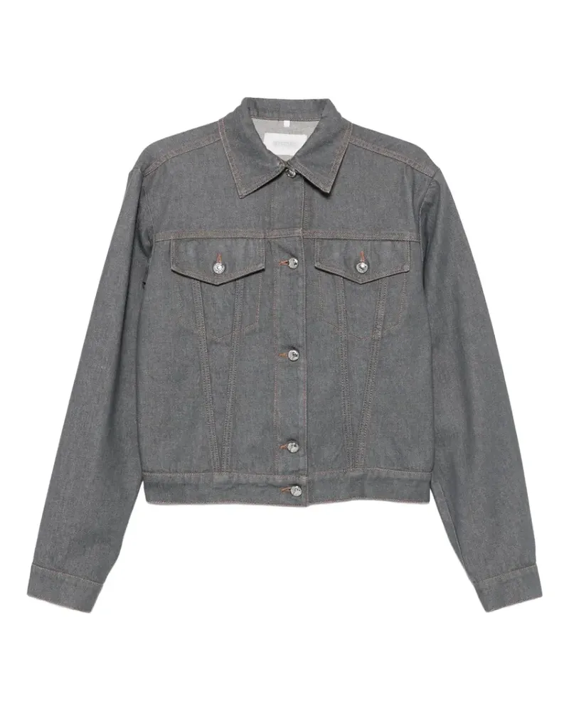 SPORTMAX Jeansjacke mit Knopfleiste - Grau Grau