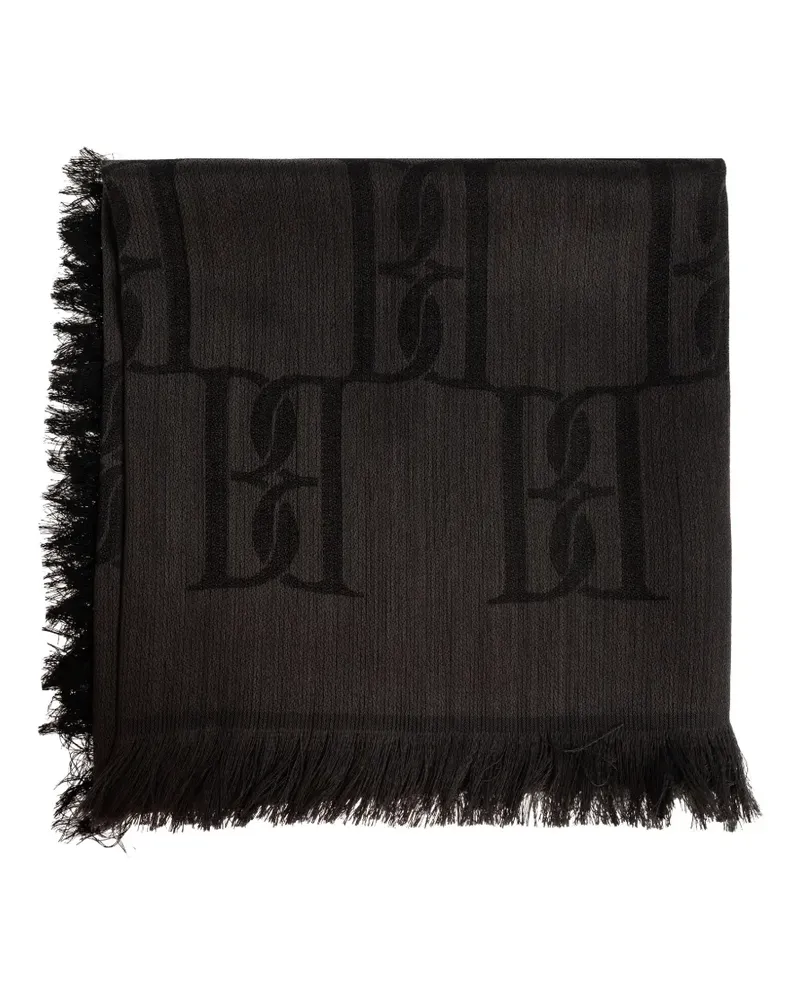 By Malene Birger Gemusterter Mallon Schal - Schwarz Schwarz