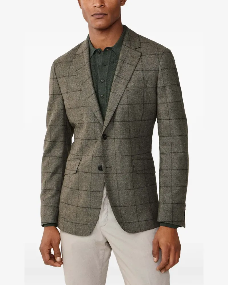 Hackett Kariertes Ascot Sakko - Grün Grün