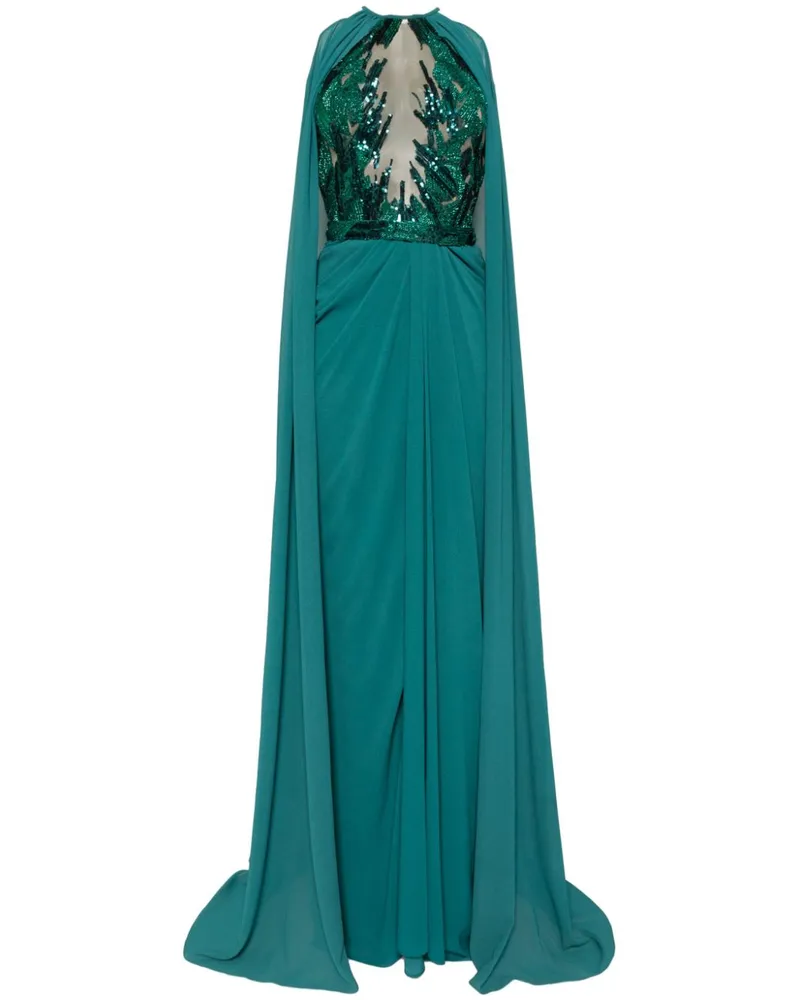 Saiid Kobeisy Kleid mit Falten - Grün Grün