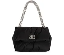 Mittelgroße Monaco Schultertasche - Schwarz