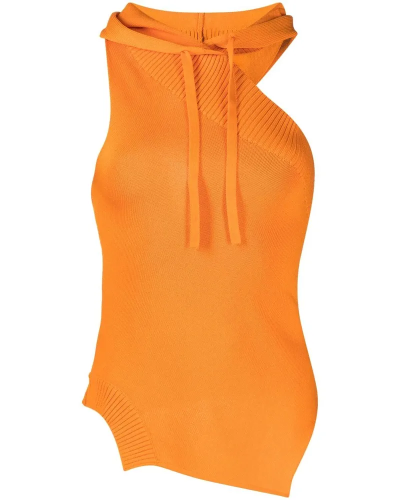 Monse Asymmetrischer Hoodie Orange