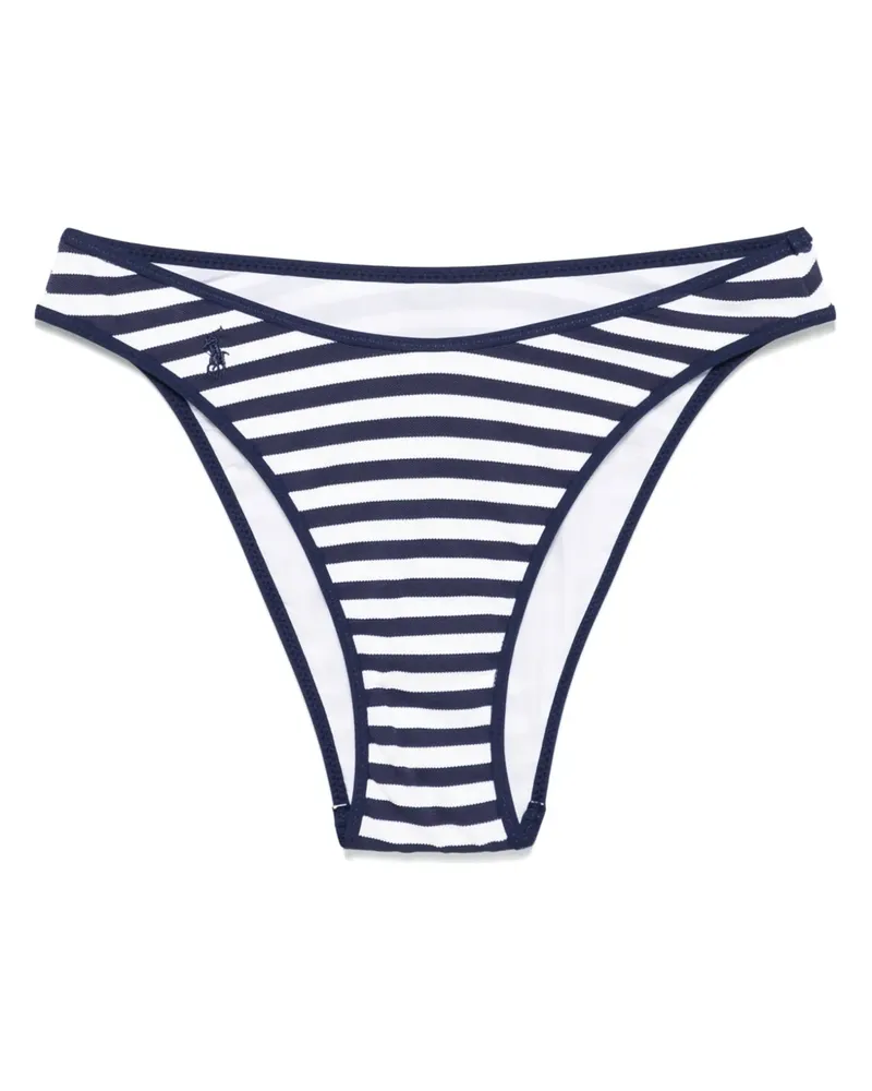 Ralph Lauren Gestreiftes Bikinihöschen - Weiß Weiß