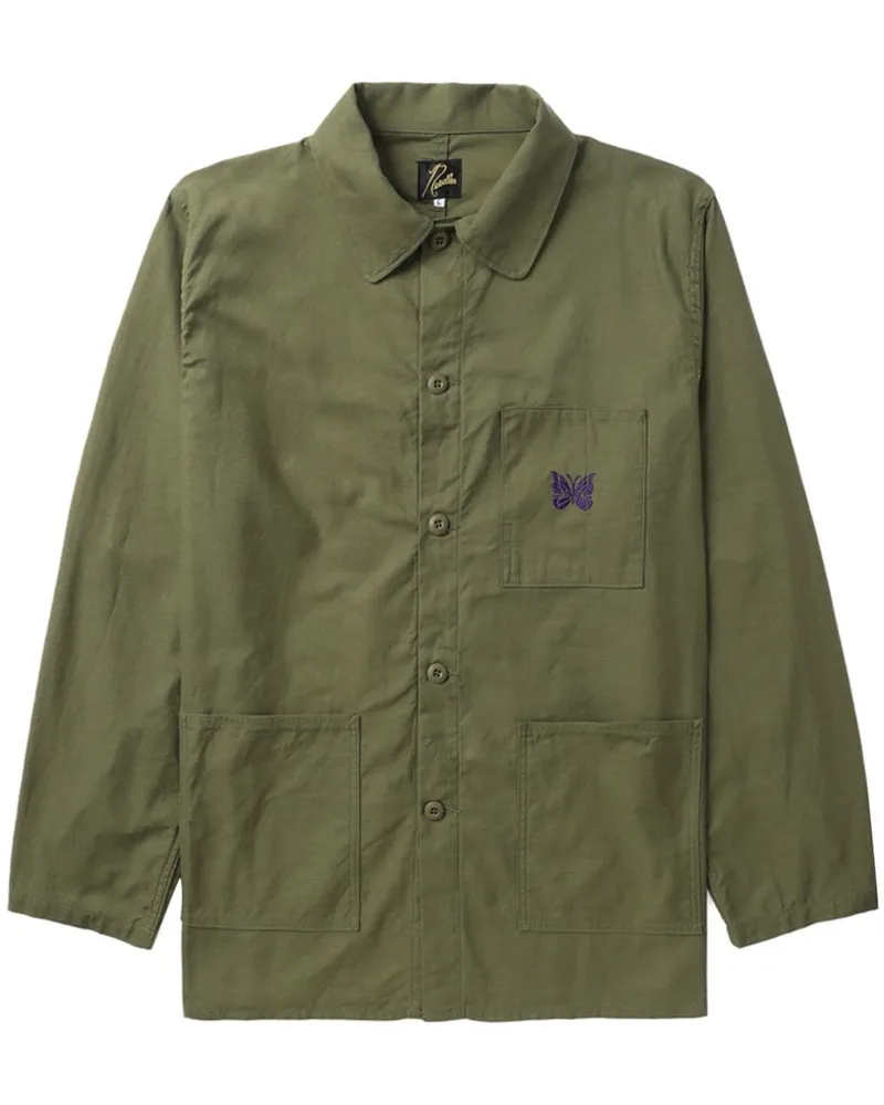 NEEDLES Bestickte Hemdjacke - Grün Grün