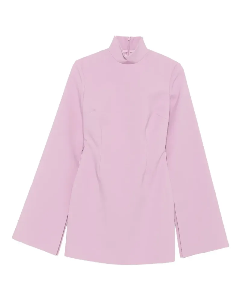 Solace London funnel-neck mini dress - Rosa Rosa