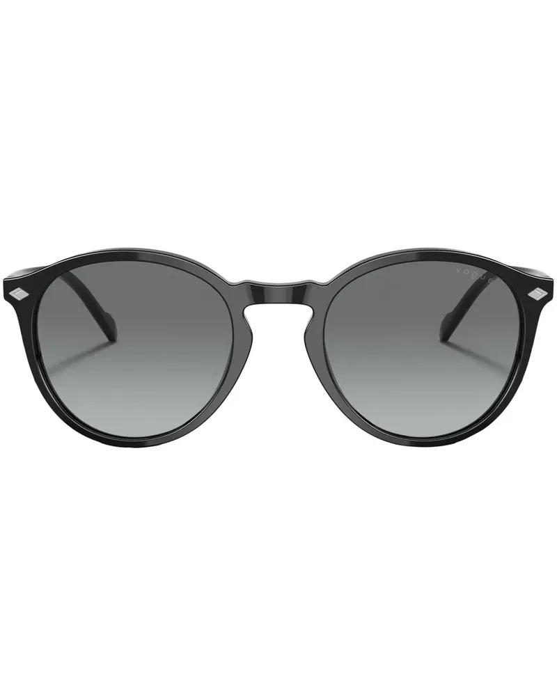 Vogue Sonnenbrille mit rundem Gestell - Schwarz Schwarz