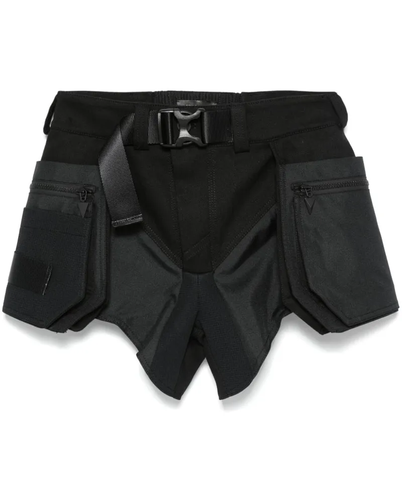 Thierry Mugler Cargo-Shorts aus Funktionsstoff - Schwarz Schwarz