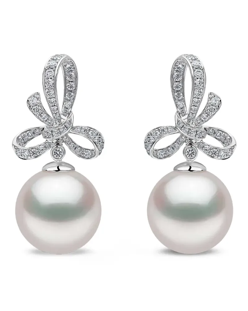 YOKO London Contessa diamond and pearl earrings - Silber Silber