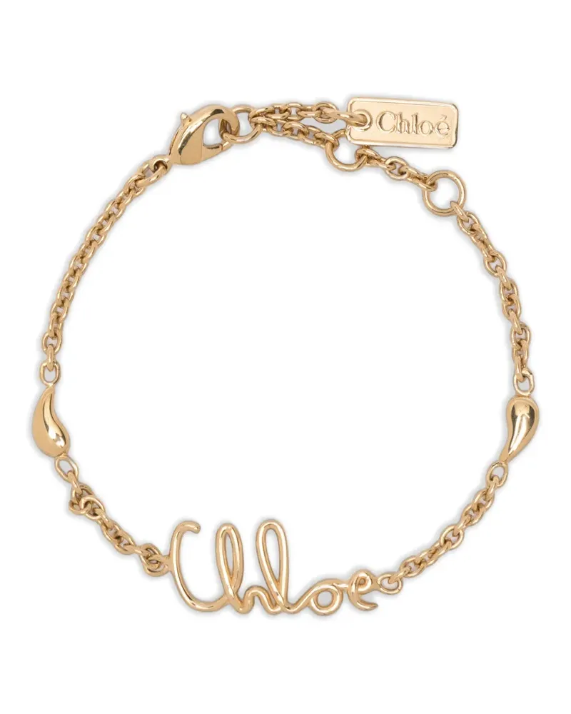 Chloé Kettenarmband mit Logo-Schild - Gold Gold