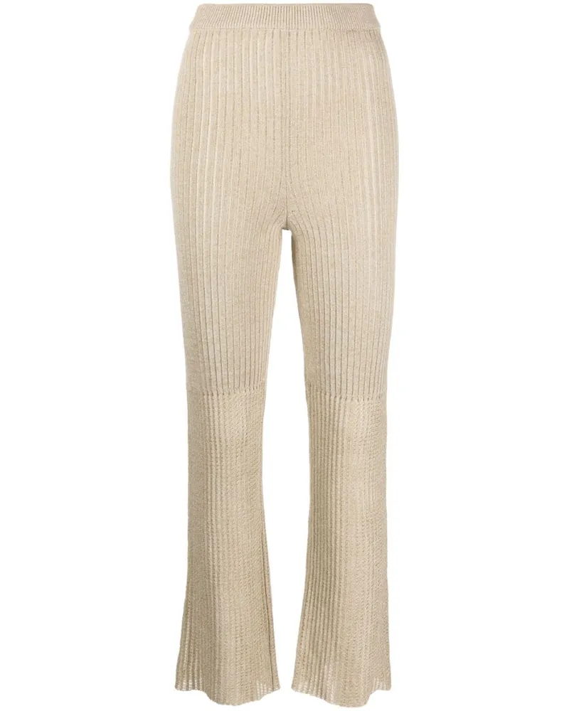 Nanushka Hose mit hohem Bund - Nude Nude