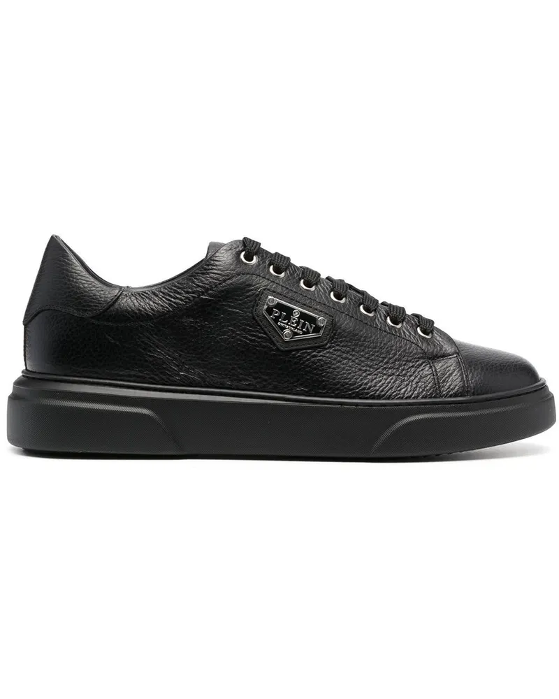 Philipp Plein Sneakers mit Logo-Schild - Schwarz Schwarz