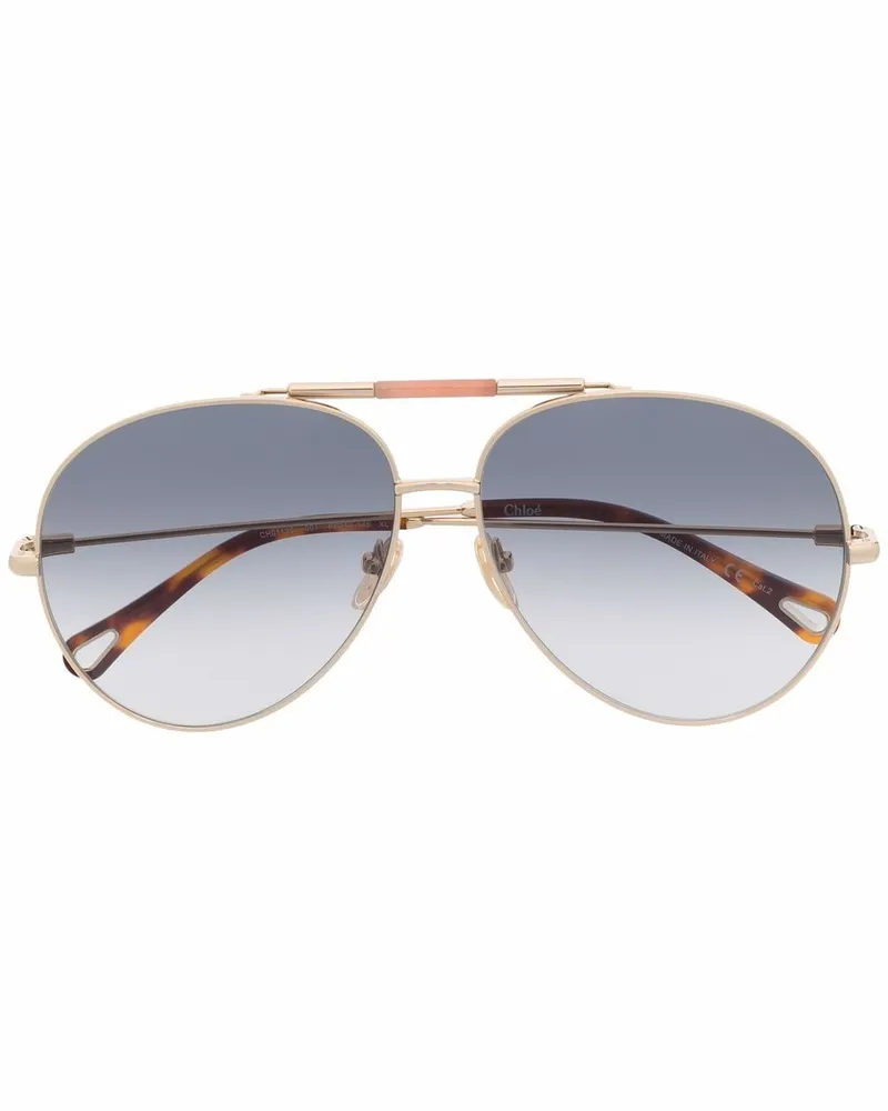 Chloé Pilotenbrille mit Farbverlauf - Gold Gold