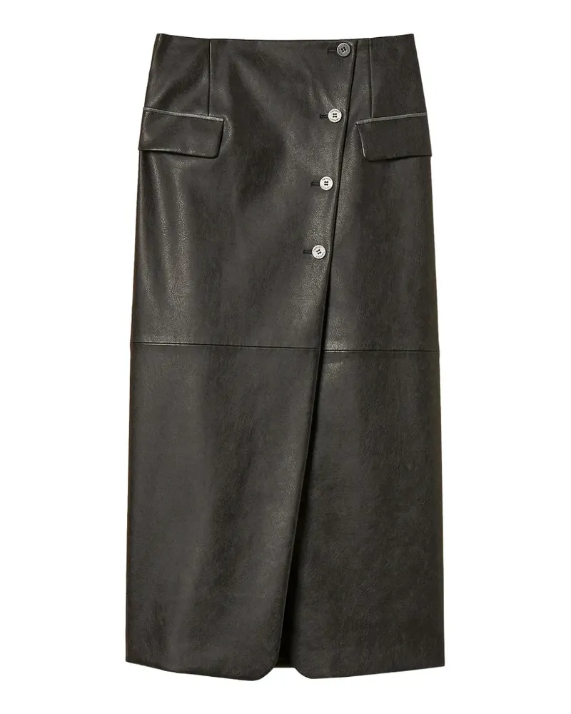 Twin-Set long wrap-around skirt - Schwarz Schwarz