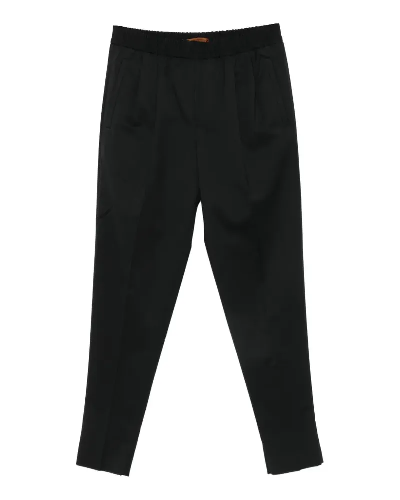 Ermenegildo Zegna Plissierte Hose mit Stretchbund - Schwarz Schwarz