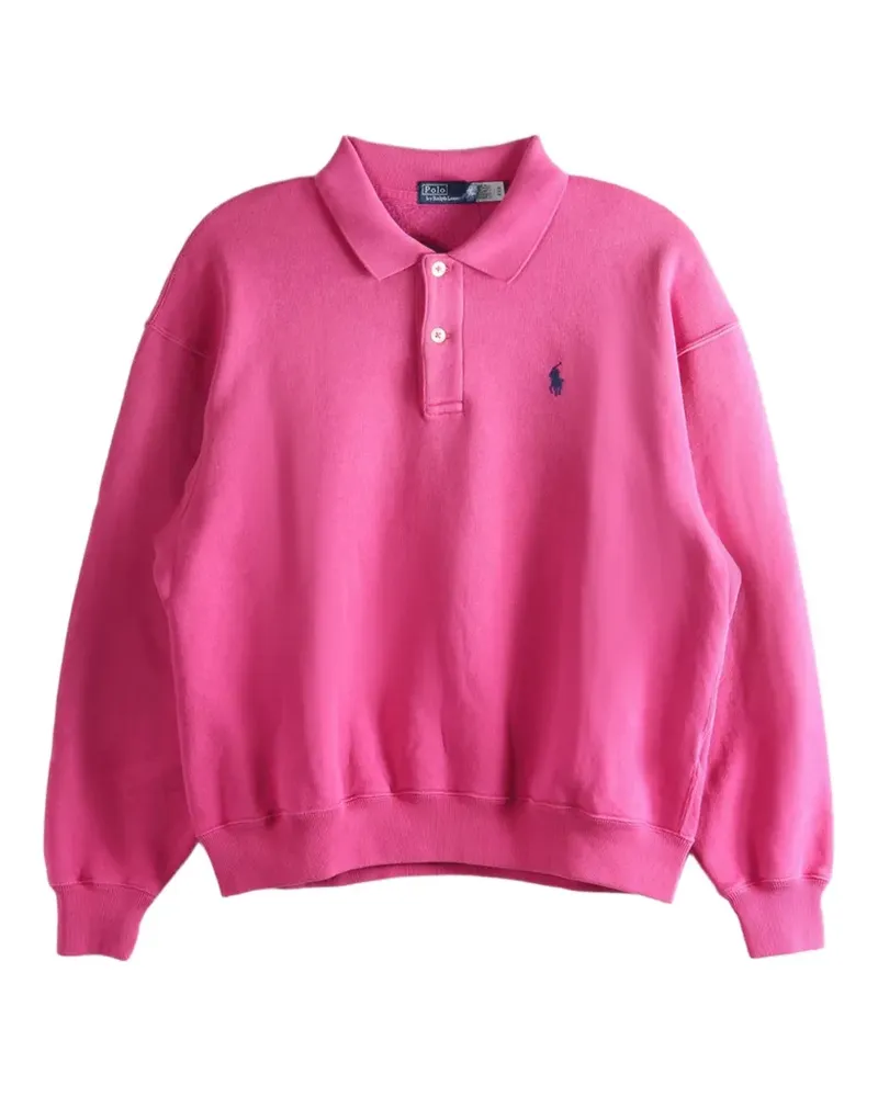 Ralph Lauren Sweatshirt mit Poloshirt-Kragen - Rosa Rosa