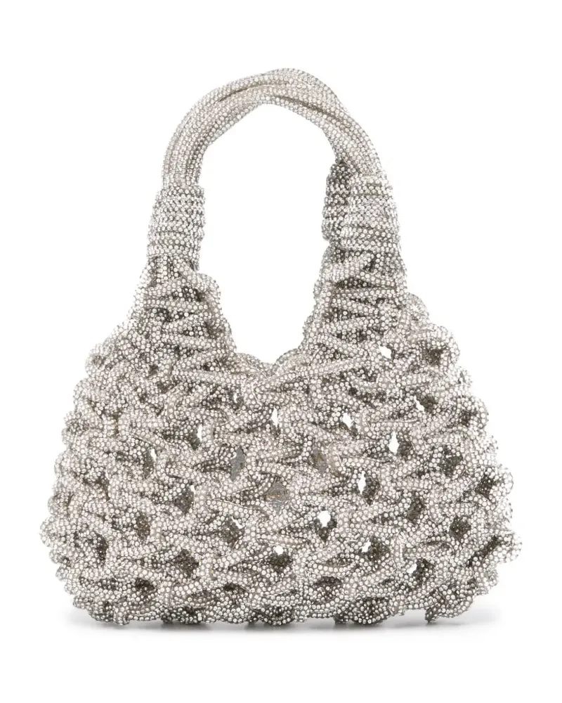 HIBOURAMA Vannifique Mini-Tasche mit Kristallen - Silber Silber