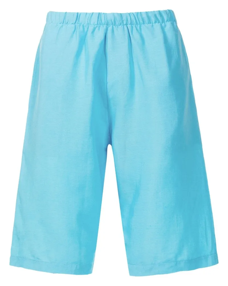 Amir Slama Shorts aus Leinen - Blau Blau