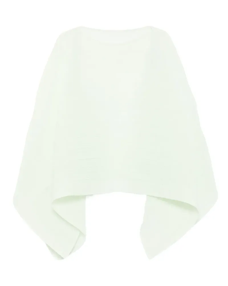 Issey Miyake Madame-T June Cape-Jacke mit Falten - Grün Grün