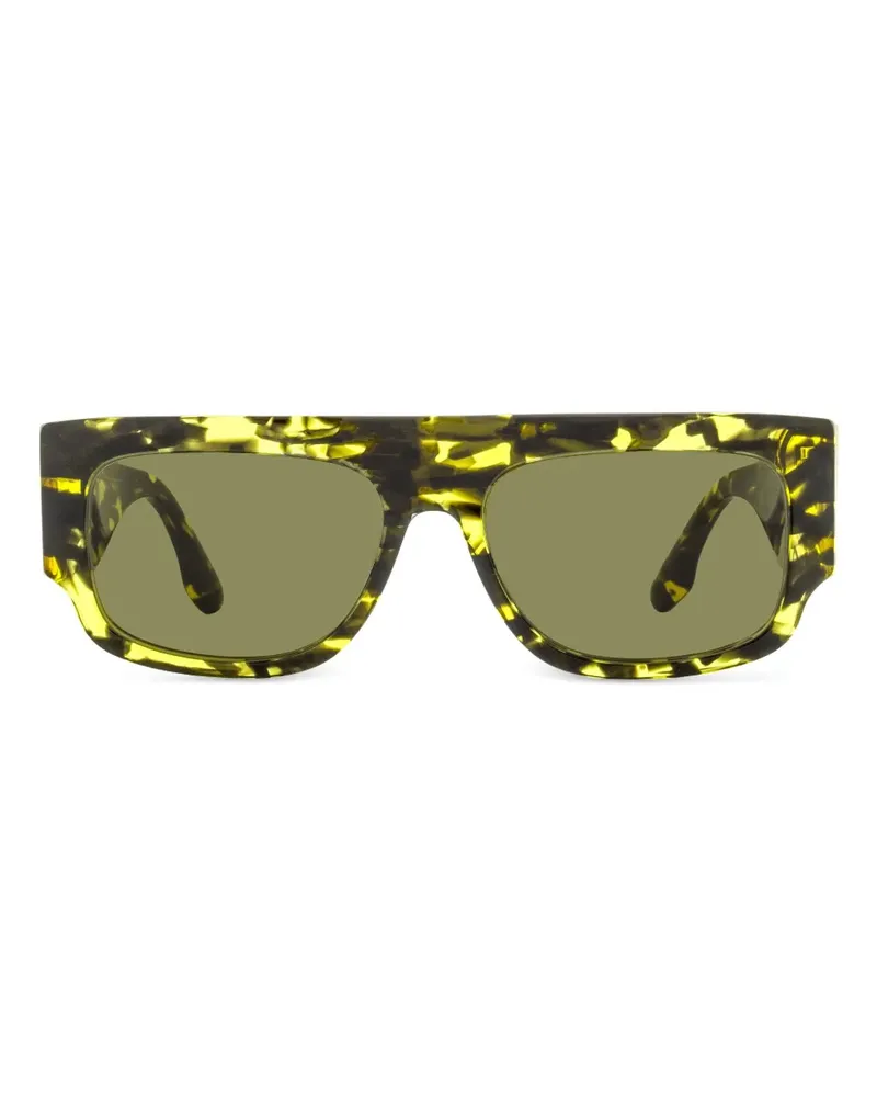 Victoria Beckham Sonnenbrille mit eckigem Gestell - Gelb Gelb