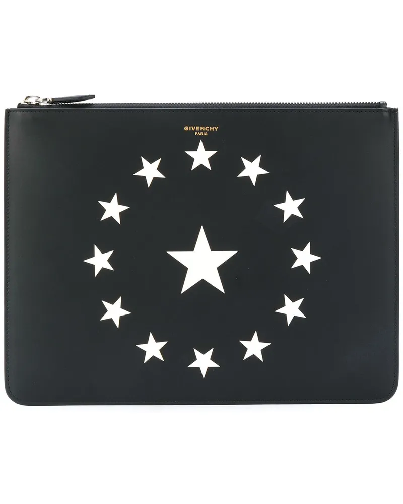 Givenchy Clutch mit Sterne-Print - Schwarz Schwarz