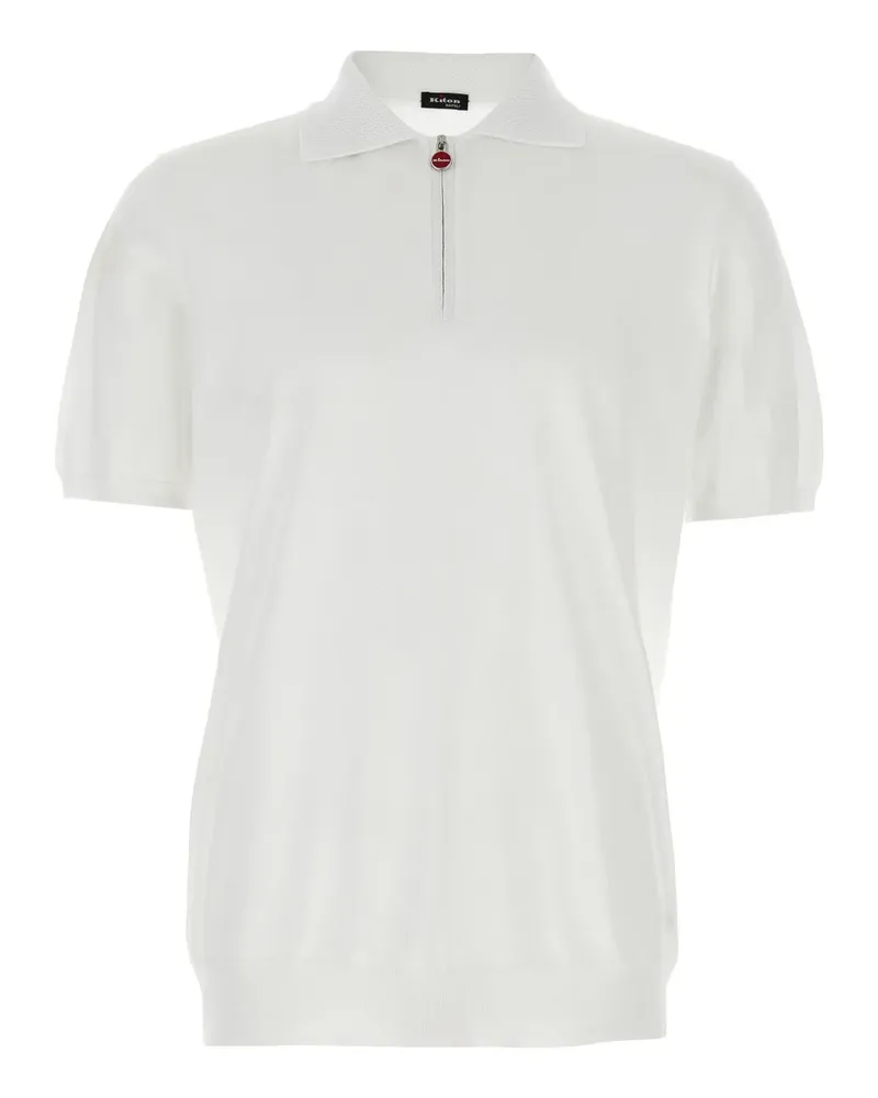 Kiton Klassisches Poloshirt - Weiß Weiß