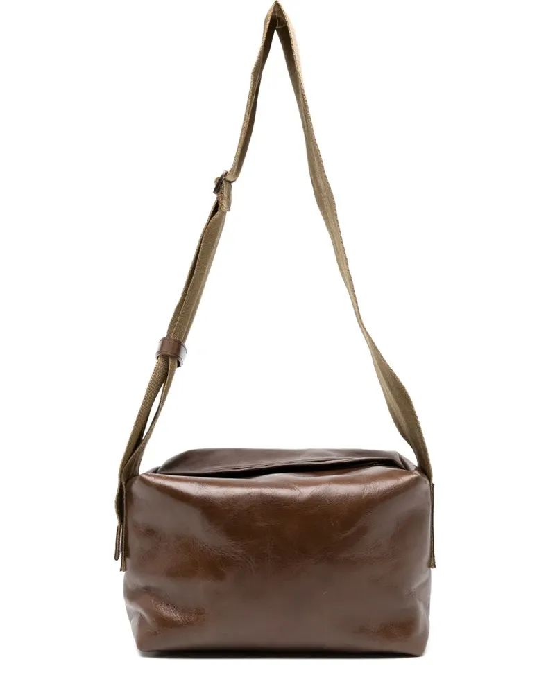 Uma Wang Schultertasche aus Faux-Leder - Braun Braun