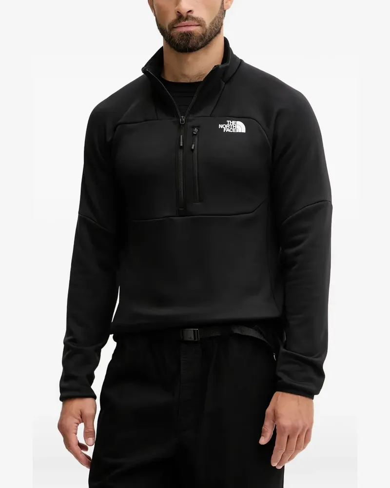 The North Face Sweatshirt mit kurzem Reißverschluss - Schwarz Schwarz