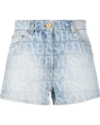 Versace Jeans-Shorts mit Logo-Print Blau