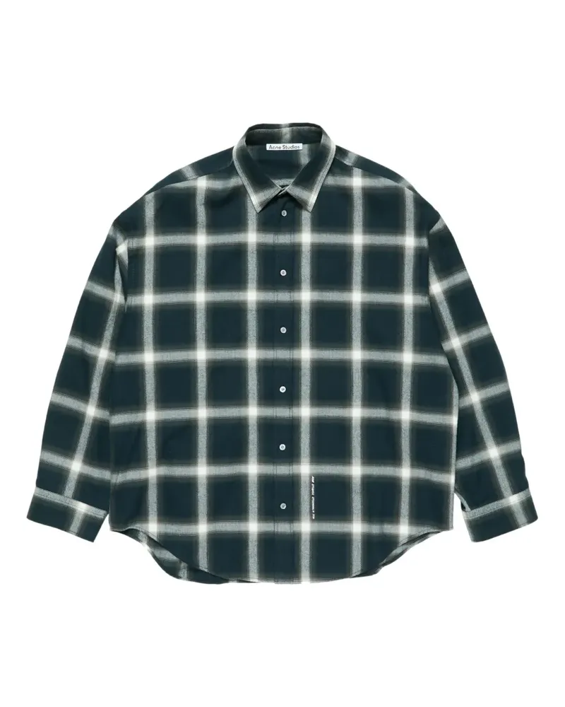 Acne Studios Hemd mit Karomuster - Grün Grün