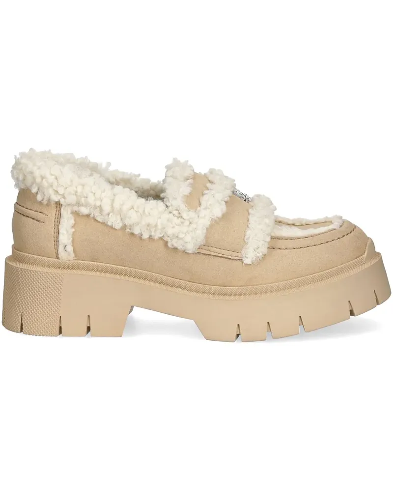 HUGO BOSS Loafer aus Wildleder 50mm - Nude Nude