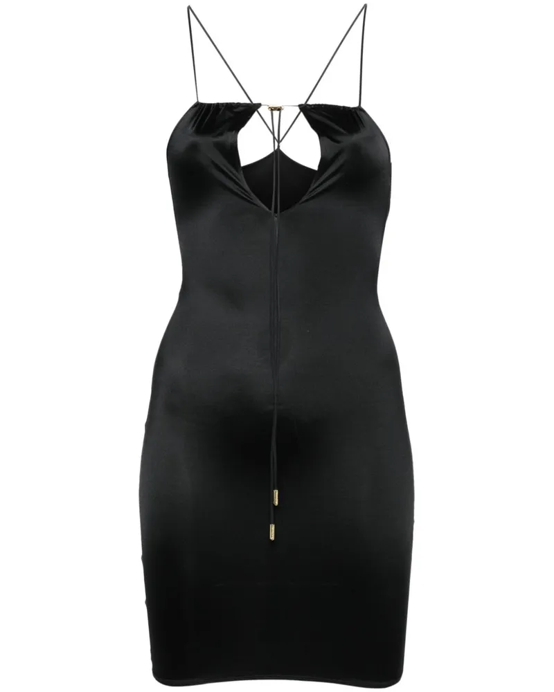 Maison Close Minikleid mit überkreuzten Trägern - Schwarz Schwarz