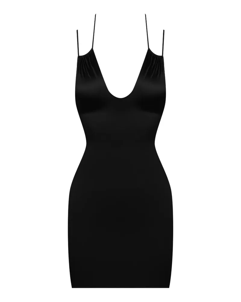 Maison Close French Kiss Minikleid mit überkreuzten Trägern - Schwarz Schwarz