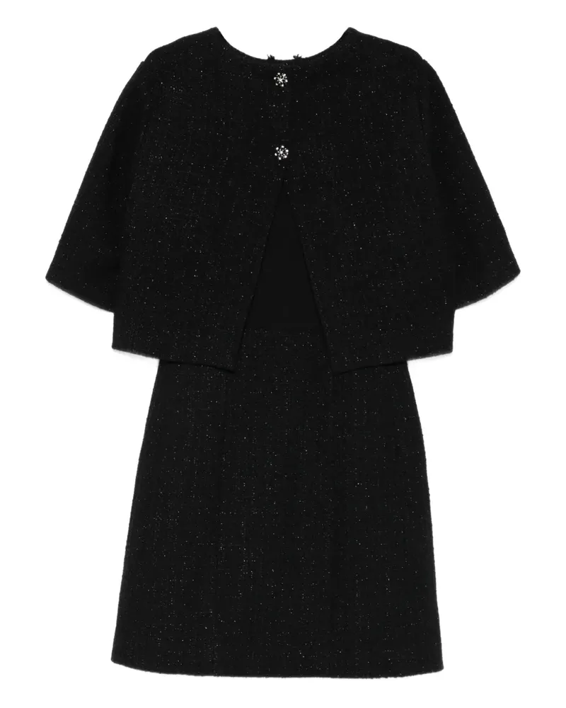 Maje Minikleid mit Knöpfen - Schwarz Schwarz