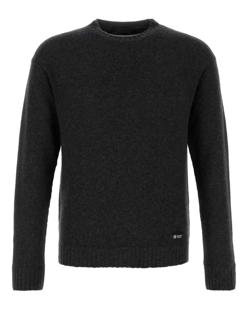 Prada ribbed-trim sweater - Grau Grau