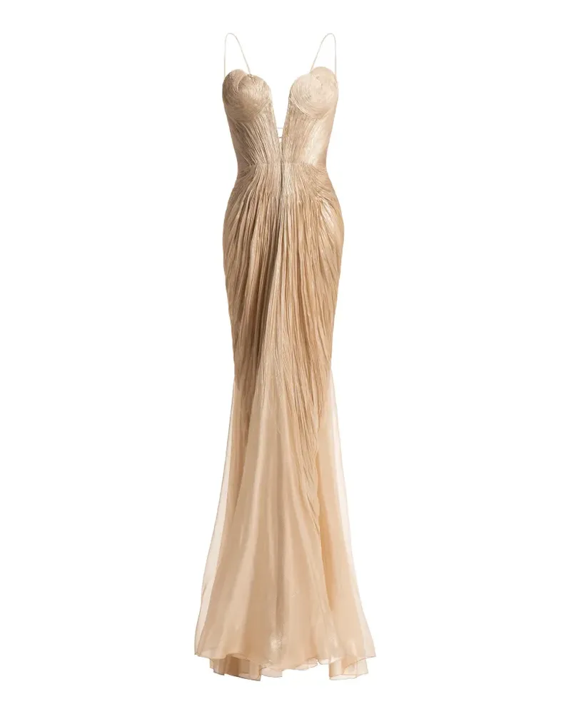 Maria Lucia Hohan Cecilia Plissee-Abendkleid - Nude Nude