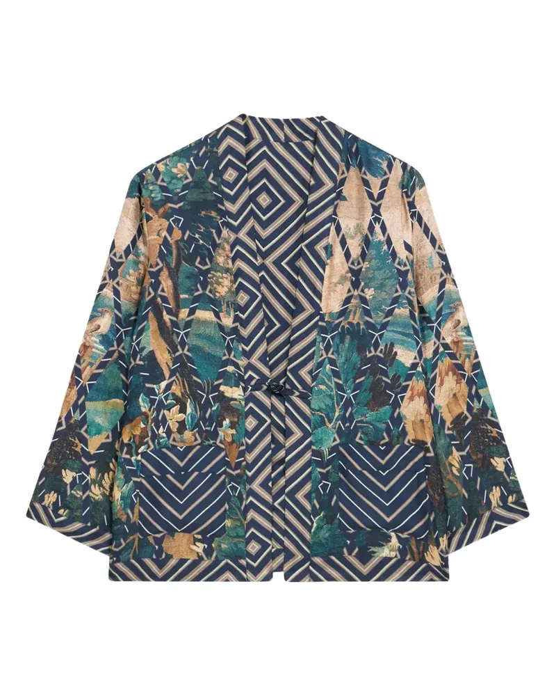 Pierre-Louis Mascia Jacke mit geometrischem Blumen-Print - Blau Blau