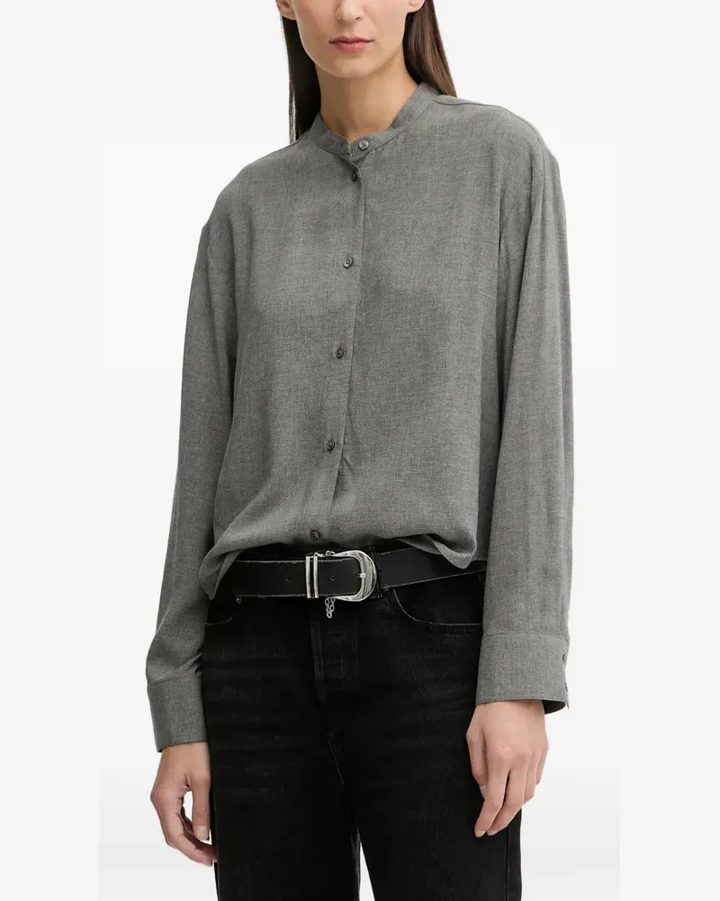 Marc O'Polo buttoned collarless shirt - Grau Grau