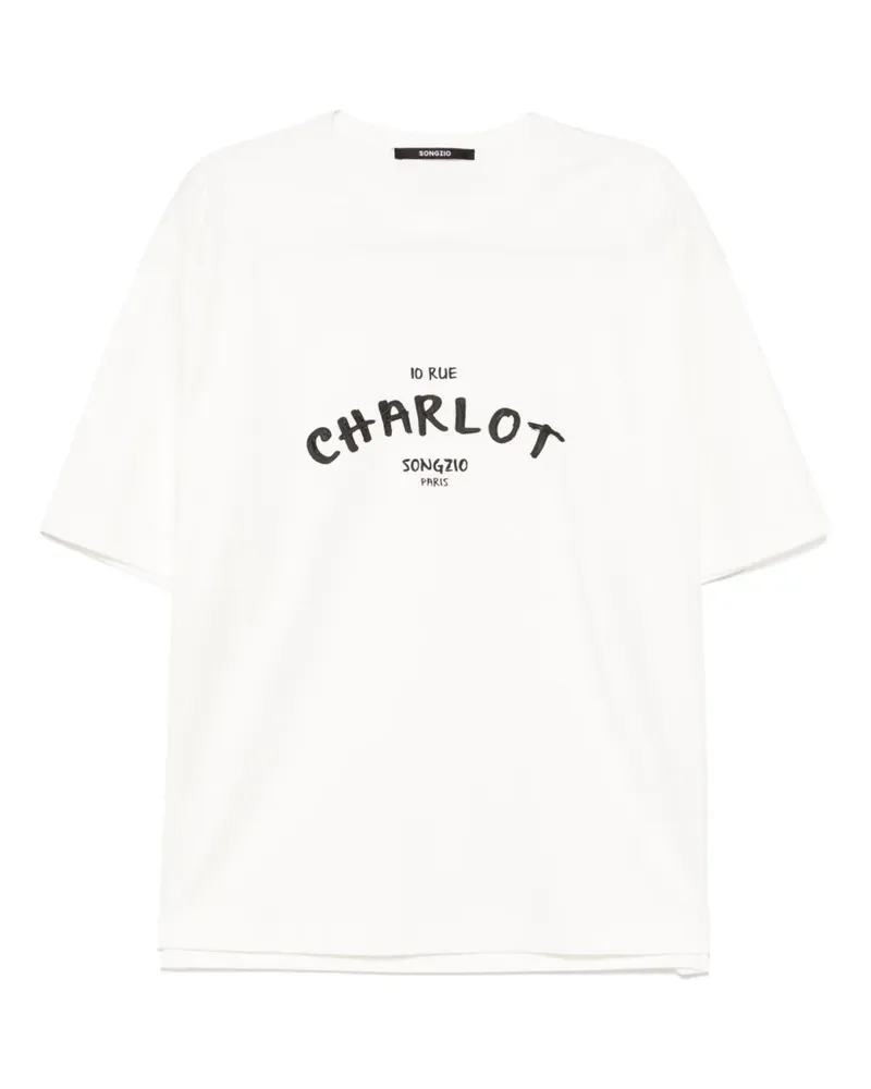 SONGZIO Charlot Paris T-Shirt - Weiß Weiß