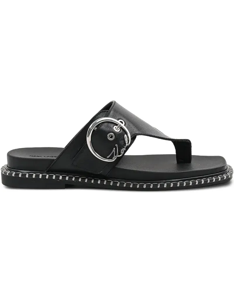 Karl Lagerfeld Zehensteg-Sandalen mit Schnallendetail - Schwarz Schwarz