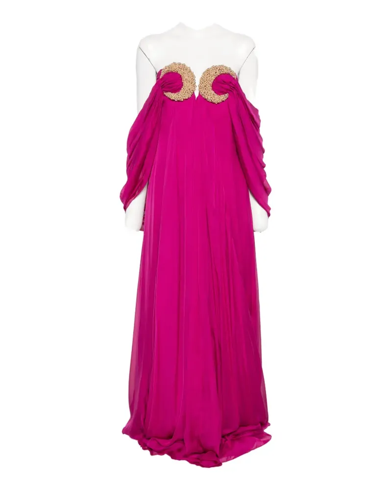 Amen bead-embellished strapless maxi dress - Violett Violett