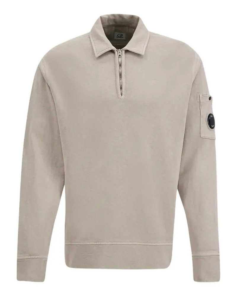 C.P. Company sleeve-pocket zipped polo shirt - Nude Nude
