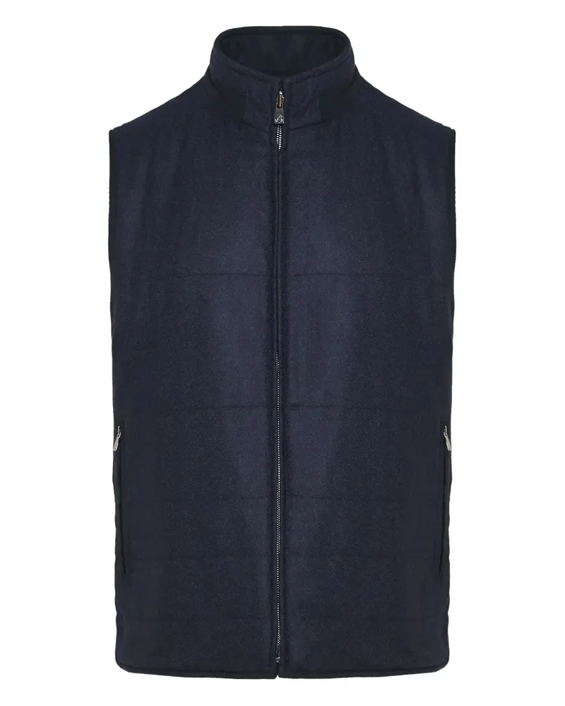 Corneliani Gefütterte Weste mit Reißverschluss - Blau Blau