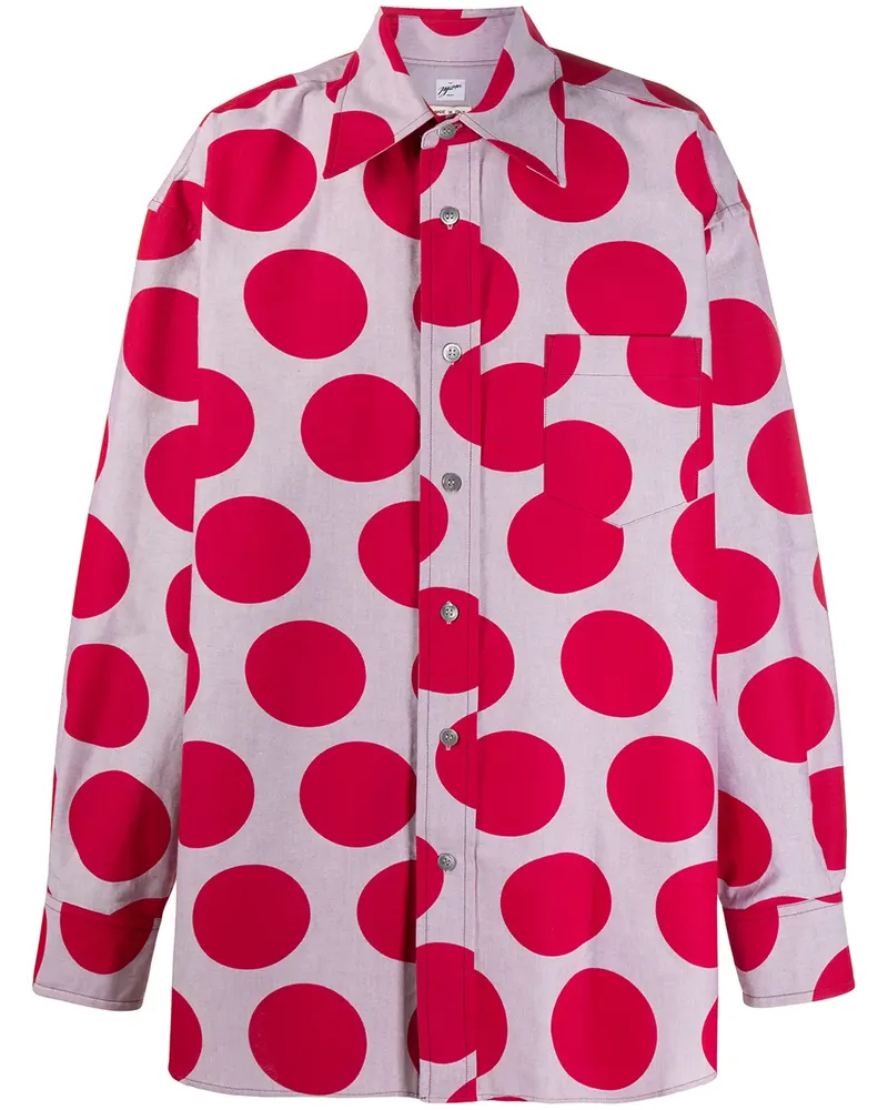 Marni Gepunktetes Oversized-Hemd - Rot Rot