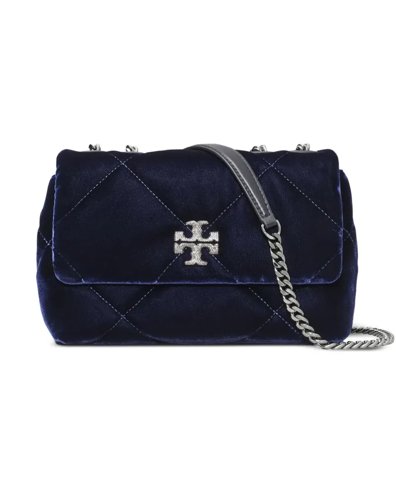 Tory Burch Kleine Kira Schultertasche mit Rautensteppung - Blau Blau